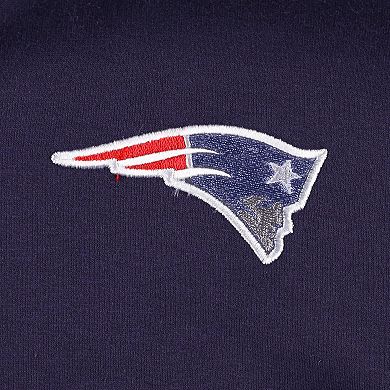 Men's Profile Navy New England Patriots Big & Tall Fleece Quarter-Zip Jacket