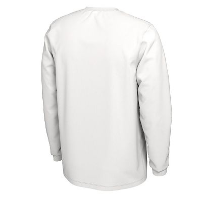 Nike White Duke Blue Devils 2023 On Court Bench Long Sleeve T-Shirt