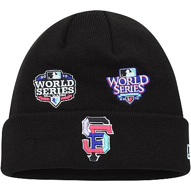 Men's New Era Black San Francisco Giants Polar Lights Cuffed Knit Hat