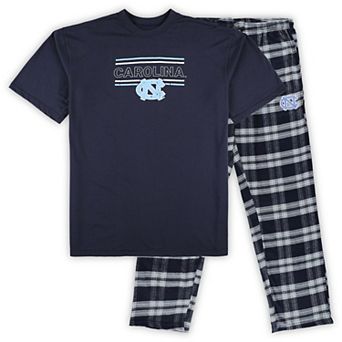 Men's Profile Navy North Carolina Tar Heels Big & Tall 2-Pack T-Shirt & Flannel Pants Set