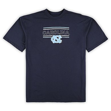 Men's Profile Navy North Carolina Tar Heels Big & Tall 2-Pack T-Shirt & Flannel Pants Set