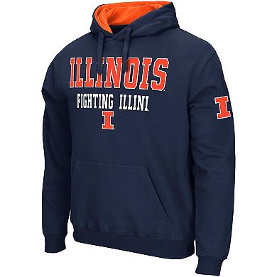 Men's Colosseum Navy Illinois Fighting Illini Sunrise Pullover Hoodie