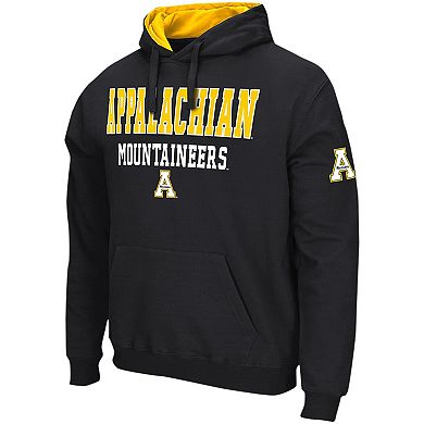 Men's Colosseum Black Appalachian State Mountaineers Sunrise Pullover Hoodie