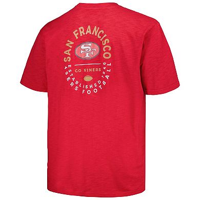 Men's Profile Scarlet San Francisco 49ers Big & Tall Two-Hit Throwback T-Shirt