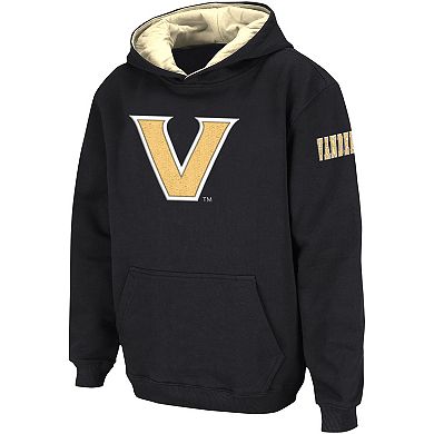 Youth Colosseum  Black Vanderbilt Commodores Big Logo Pullover Hoodie