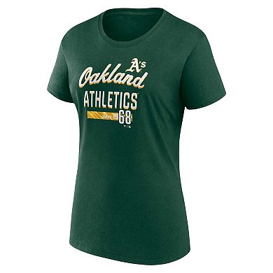 Women's Fanatics Branded Green Oakland Athletics Logo Fitted T-Shirt