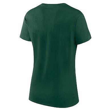 Women's Fanatics Branded Green Oakland Athletics Logo Fitted T-Shirt