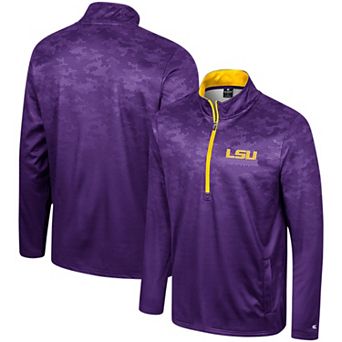 Men's Colosseum Purple LSU Tigers The Machine Half-Zip Jacket