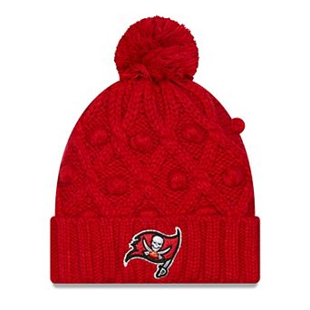 Women's New Era Red Tampa Bay Buccaneers Toasty Cuffed Knit Hat with Pom