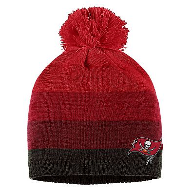 Women's WEAR by Erin Andrews Red Tampa Bay Buccaneers Ombre Pom Knit Hat and Scarf Set