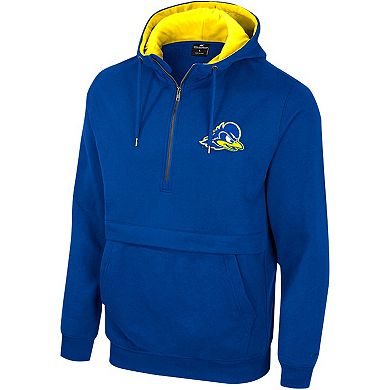 Men's Colosseum Royal Delaware Fightin' Blue Hens Team Half-Zip Pullover Hoodie