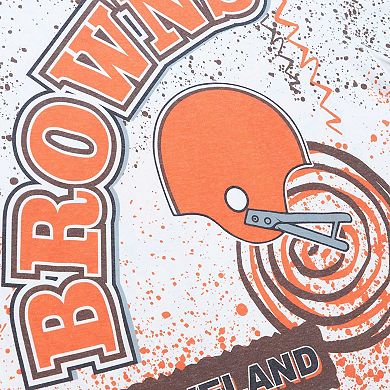 Men's Mitchell & Ness White Cleveland Browns Team Burst Sublimated T-Shirt
