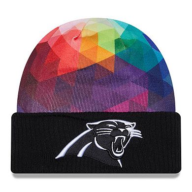 Men's New Era  Black Carolina Panthers 2023 NFL Crucial Catch Cuffed Knit Hat