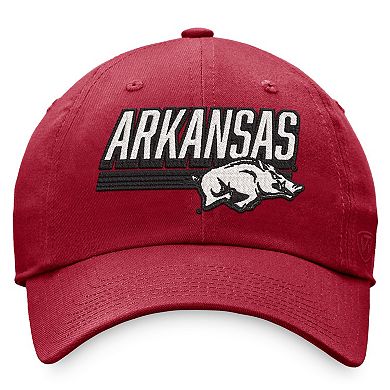 Men's Top of the World Cardinal Arkansas Razorbacks Slice Adjustable Hat
