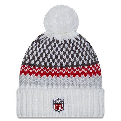 Women's New Era  White Tampa Bay Buccaneers 2023 Sideline Cuffed Knit Hat with Pom