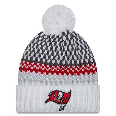 Women's New Era  White Tampa Bay Buccaneers 2023 Sideline Cuffed Knit Hat with Pom