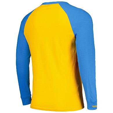 Men's Mitchell & Ness Blue UCLA Bruins Legendary Slub Raglan Long Sleeve T-Shirt