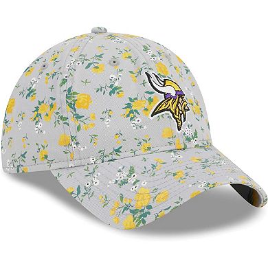 Women's New Era Gray Minnesota Vikings Bouquet 9TWENTY Adjustable Hat