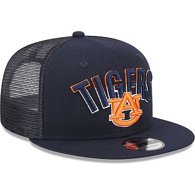 Men's New Era Navy Auburn Tigers Grade Trucker 9FIFTY Snapback Hat