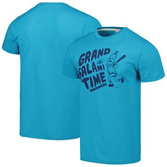 Men's Homage Aqua Seattle Mariners Grand Salami Time Hyper Local Tri-Blend T-Shirt