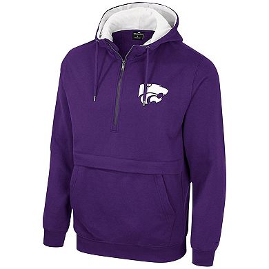 Men's Colosseum Purple Kansas State Wildcats Half-Zip Hoodie