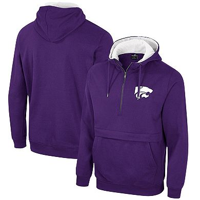 Men's Colosseum Purple Kansas State Wildcats Half-Zip Hoodie