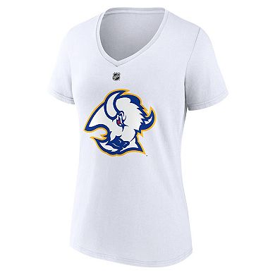 Women's Fanatics Branded Jeff Skinner White Buffalo Sabres Special Edition 2.0 Name & Number V-Neck T-Shirt