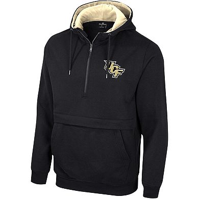 Men's Colosseum Black UCF Knights Team Half-Zip Pullover Hoodie
