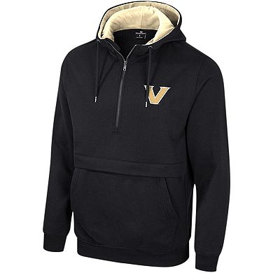 Men's Colosseum Black Vanderbilt Commodores Team Half-Zip Pullover Hoodie