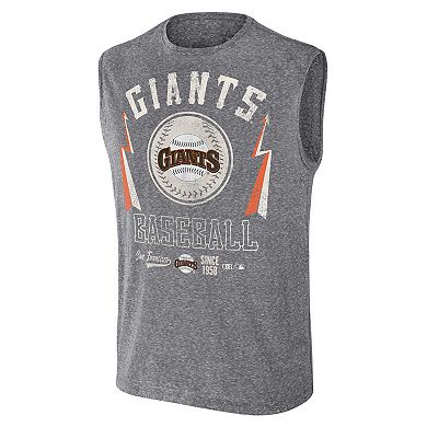 Men's Darius Rucker Collection by Fanatics Charcoal San Francisco Giants Relaxed-Fit Muscle Tank Top