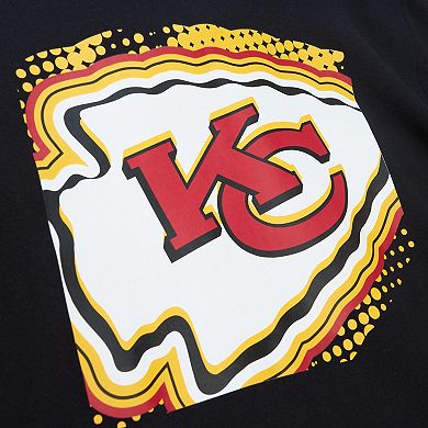 Men's Mitchell & Ness Black Kansas City Chiefs Gridiron Classics Big Face 7.0 Pullover Hoodie