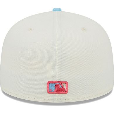 Men's New Era Cream/Light Blue Los Angeles Dodgers Spring Color Two-Tone 59FIFTY Fitted Hat