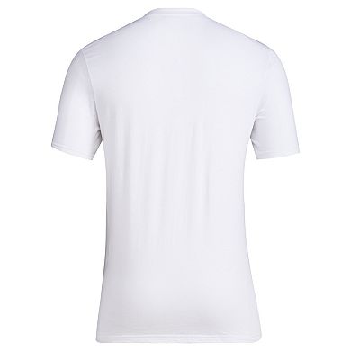 adidas White Kansas Jayhawks 2023 On Court Bench Fresh T-Shirt