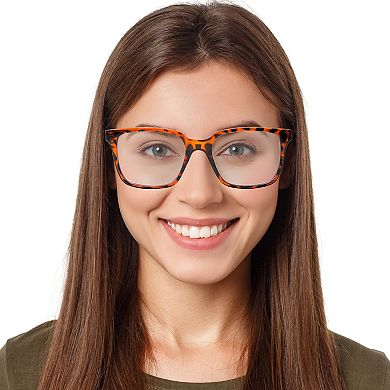 Women's Clearvue Tortoise Square Frame Reading Glasses