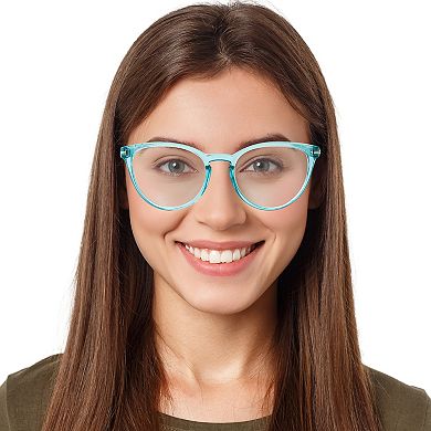 Women's Clearvue Blue Oval Opaque Reading Glasses
