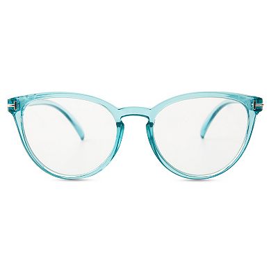 Women's Clearvue Blue Oval Opaque Reading Glasses