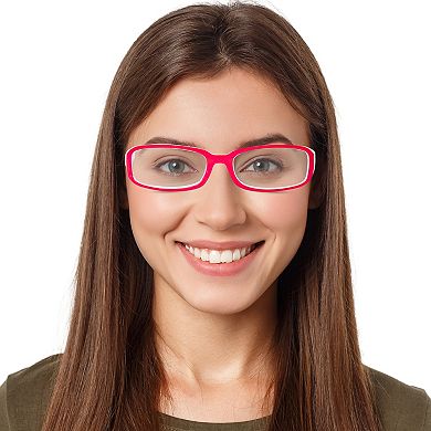 Women's Clearvue Red with Print Arms Reading Glasses