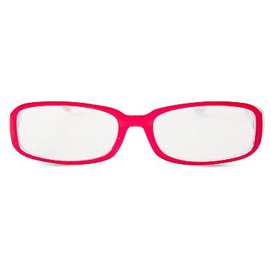 Women's Clearvue Red with Print Arms Reading Glasses