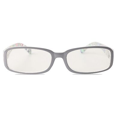 Women's Clearvue Grey with Print Arms Reading Glasses
