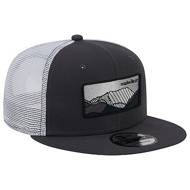 Men's New Era Black/White Nashville SC Outdoor Trucker 9FIFTY Snapback Hat
