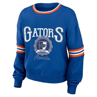 Women's WEAR by Erin Andrews Royal Florida Gators Vintage Pullover Sweatshirt