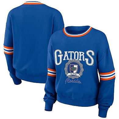 Women's WEAR by Erin Andrews Royal Florida Gators Vintage Pullover Sweatshirt