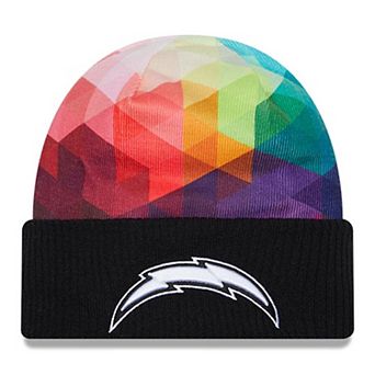 Men's New Era Black Los Angeles Chargers 2023 NFL Crucial Catch Cuffed Knit Hat