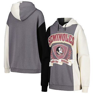 Women's Gameday Couture Black Florida State Seminoles Hall of Fame Colorblock Pullover Hoodie