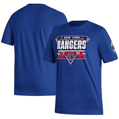 Men's adidas Royal New York Rangers Reverse Retro 2.0 Fresh Playmaker T-Shirt