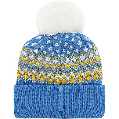 Women's '47 Powder Blue Los Angeles Chargers Elsa Cuffed Knit Hat with Pom