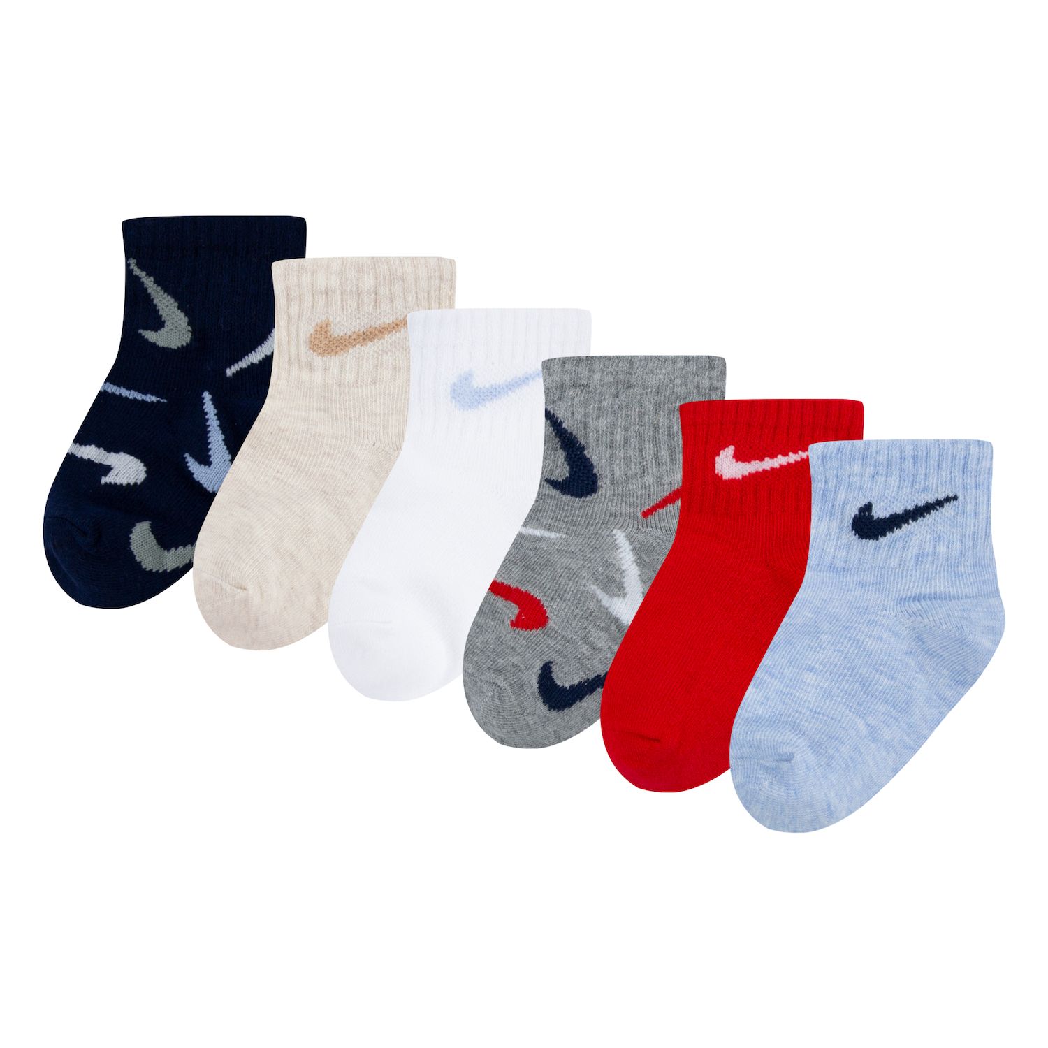 Носки Swooshfetti для детей, низкие, 6 шт. — Nike, цвет: Синий — фото 1