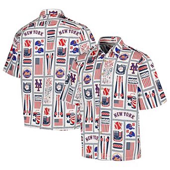 Men's Reyn Spooner White New York Mets Americana Button-Up Shirt