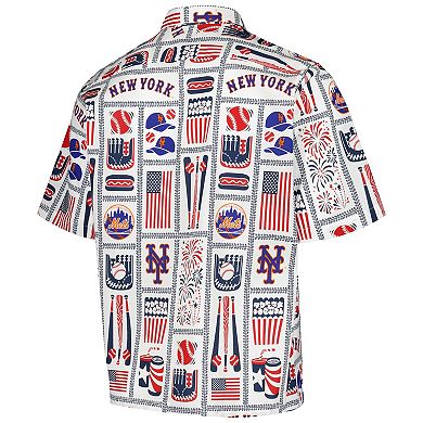 Men's Reyn Spooner White New York Mets Americana Button-Up Shirt