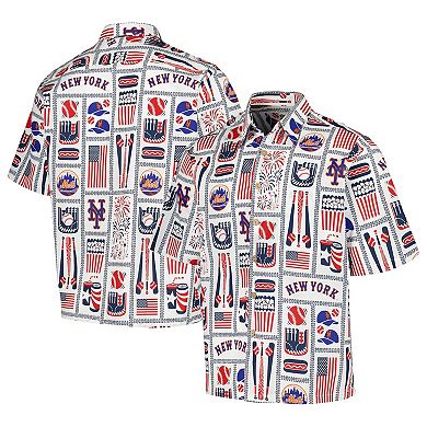 Men's Reyn Spooner White New York Mets Americana Button-Up Shirt